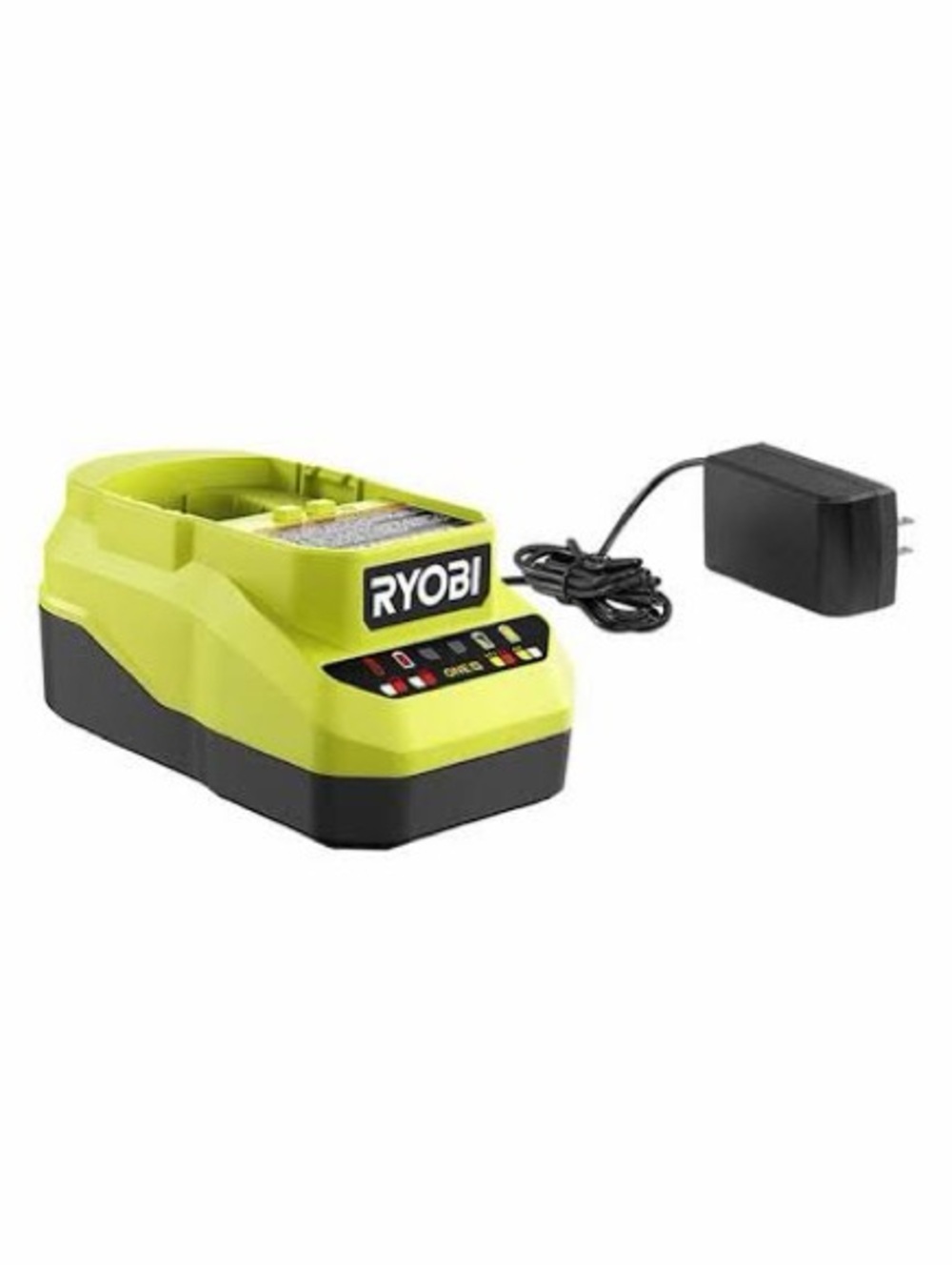 RYOBI ONE+ Lithium-Ion Battery Charger in Lime Green - Picture 1 of 3
